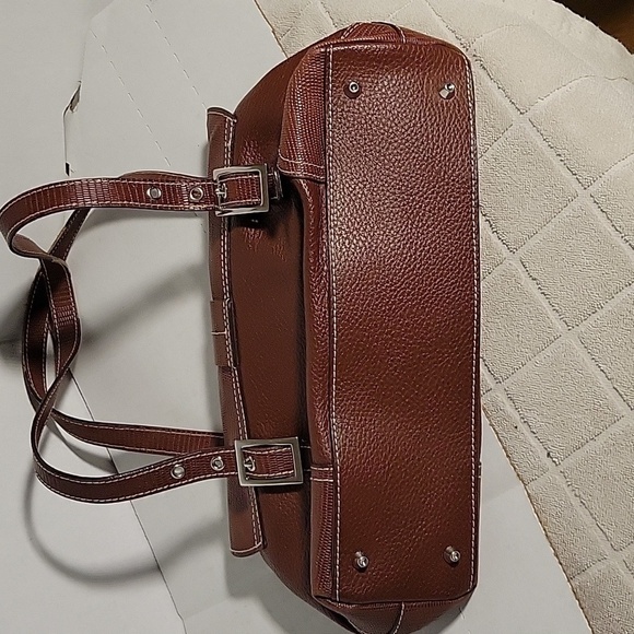 MAXX NEW YORK Satchel Bag Brown Buckle‎ Detail Designer Purse Handbag Designer - Picture 5 of 7